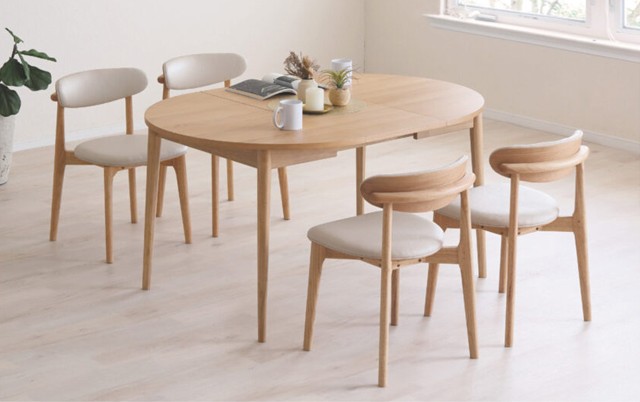 伸張式円形ダイニングセット