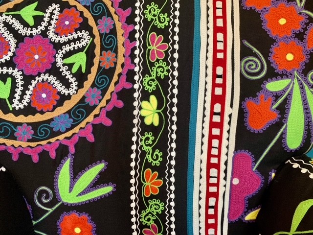  マレーシア民族刺繍1Pソファー　
